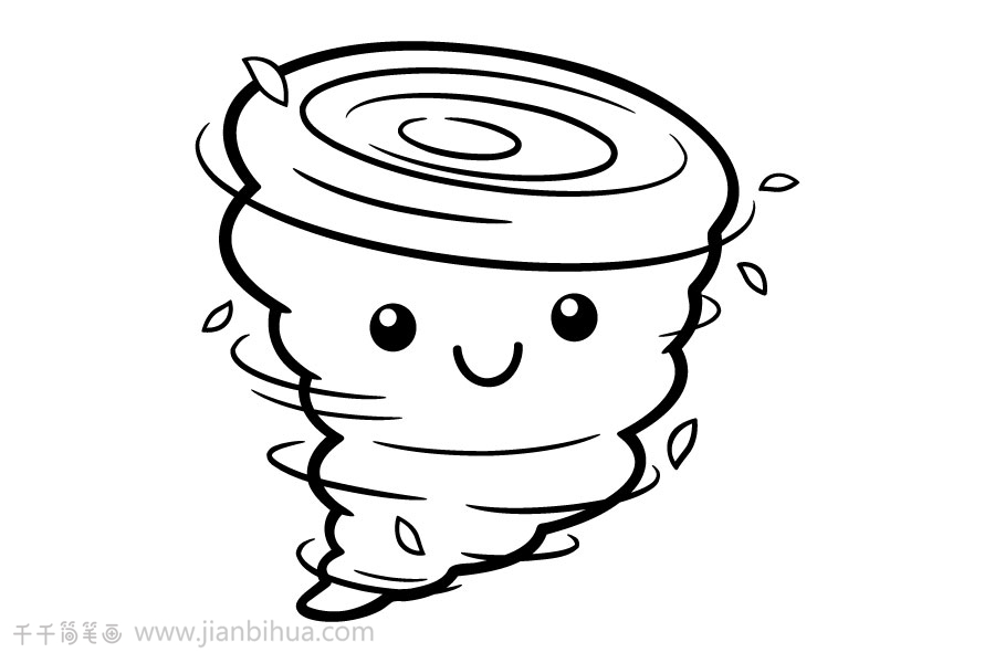 龙卷风简笔画 收藏做手账吧