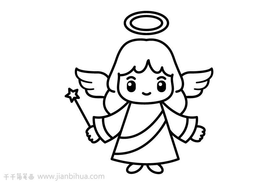 天使简笔画图片天使简笔画,天使怎么画,儿童学画天使,天使图片大全