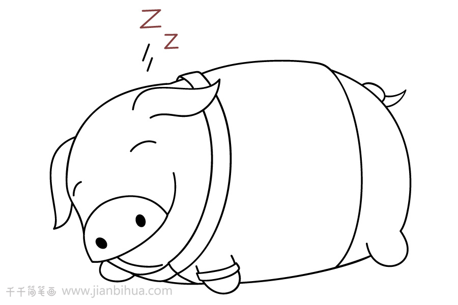 小猪睡觉五线谱图片