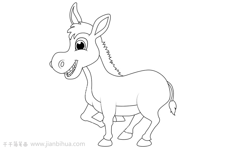 驴的简笔画画法图片