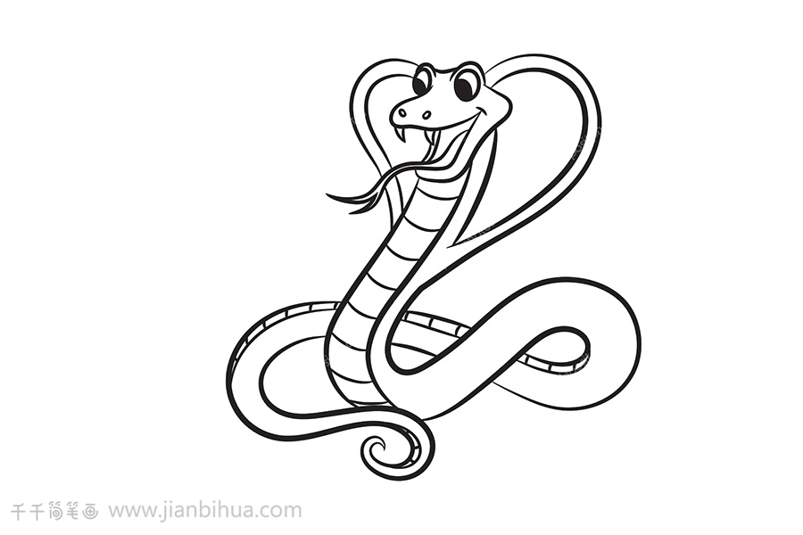 蛇怎么画又简单又帅气图片