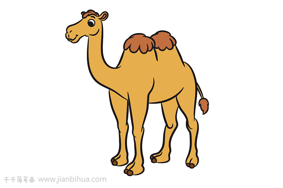 三彩骆驼简笔画图片