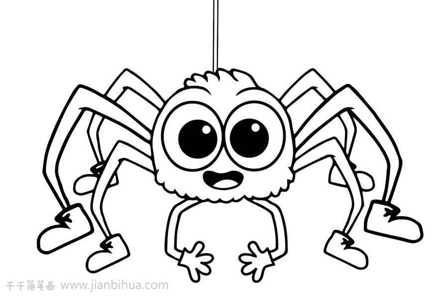 蜘蛛简笔画 简单画