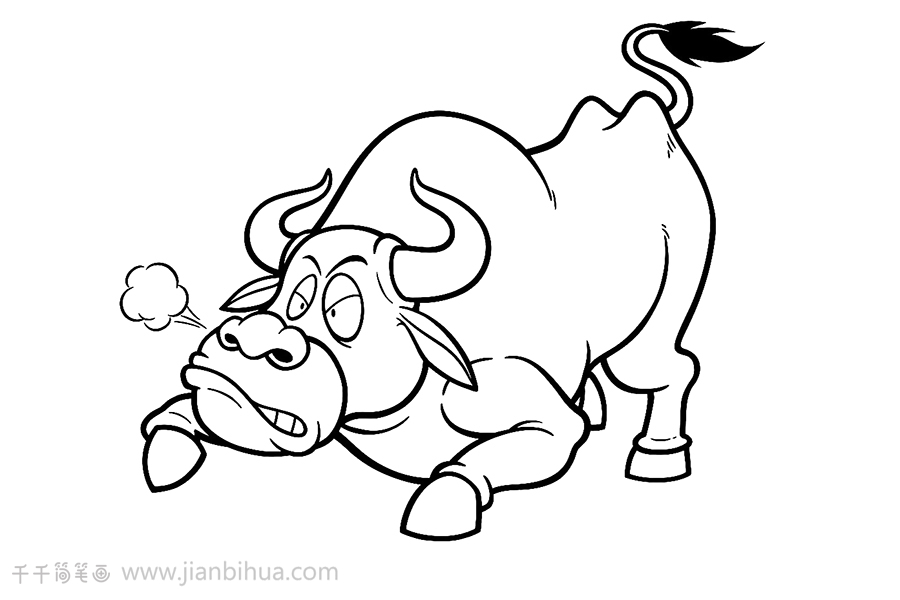 如何画牛简笔画