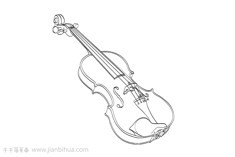 小提琴简笔画怎么画