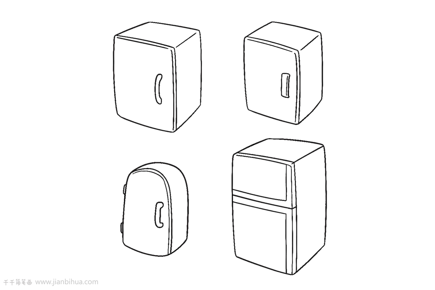 如何画冰箱简笔画