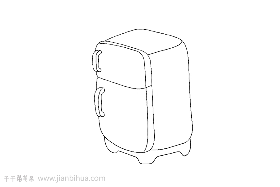 如何画冰箱简笔画