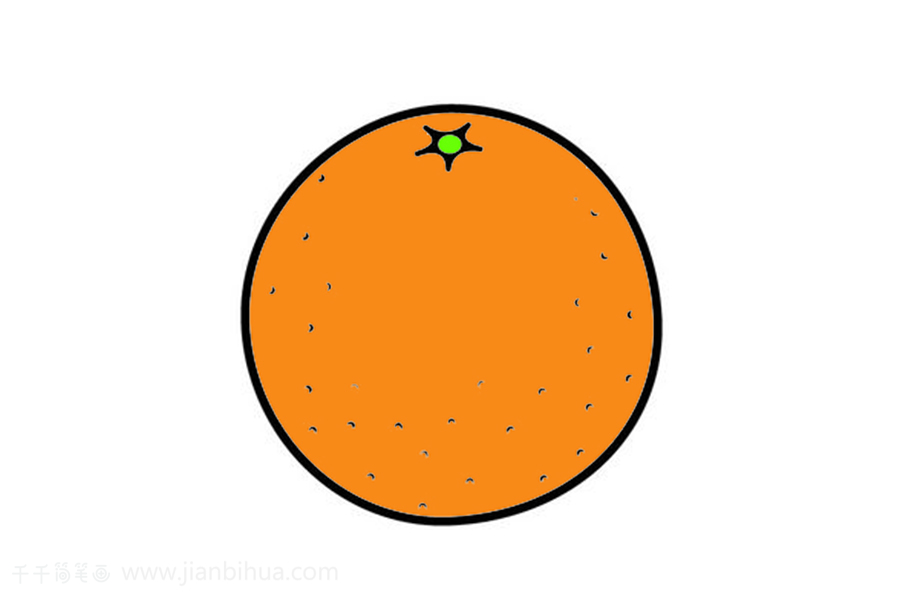 橘子的画法儿童图片