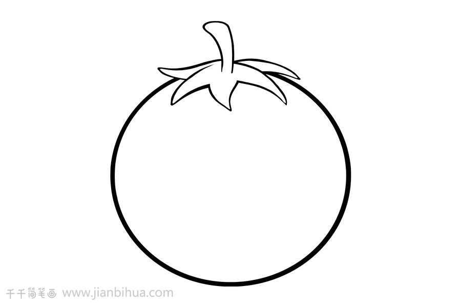 西红柿简笔画 轻松学会