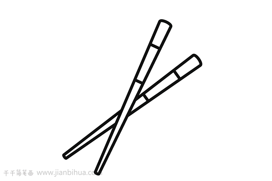 筷子简笔画教程