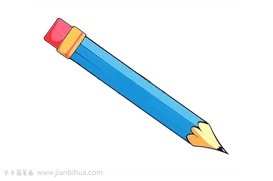如何画彩色铅笔简笔画 学习用品简笔画