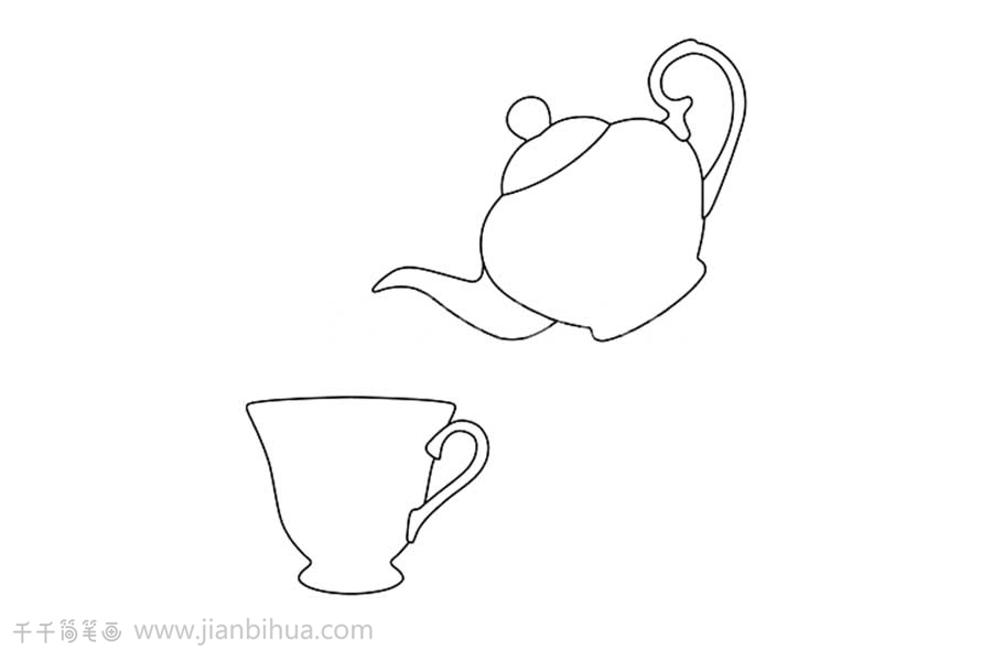茶壶画简笔画图片