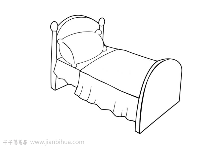 小床的画法图片