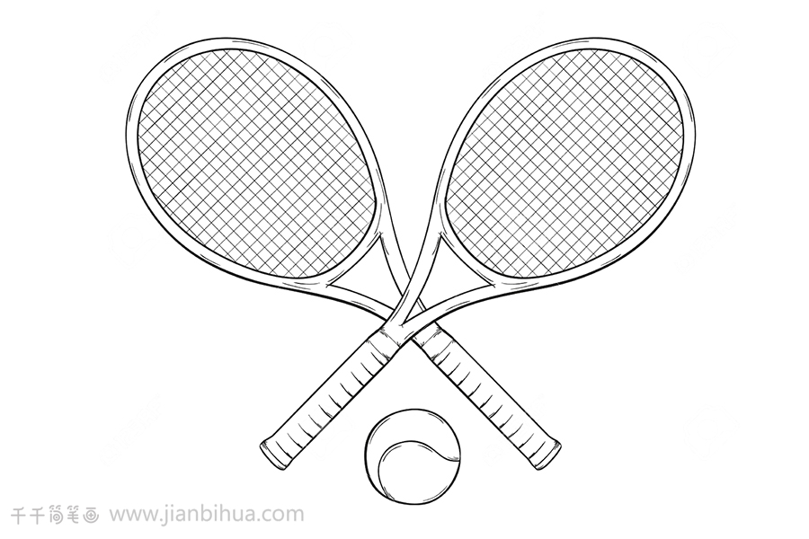 如何画网球拍简笔画怎么画网球拍简笔画网球拍简笔画画法