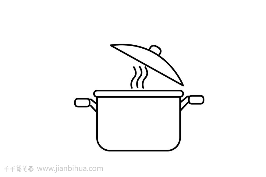 厨具锅简笔画画法