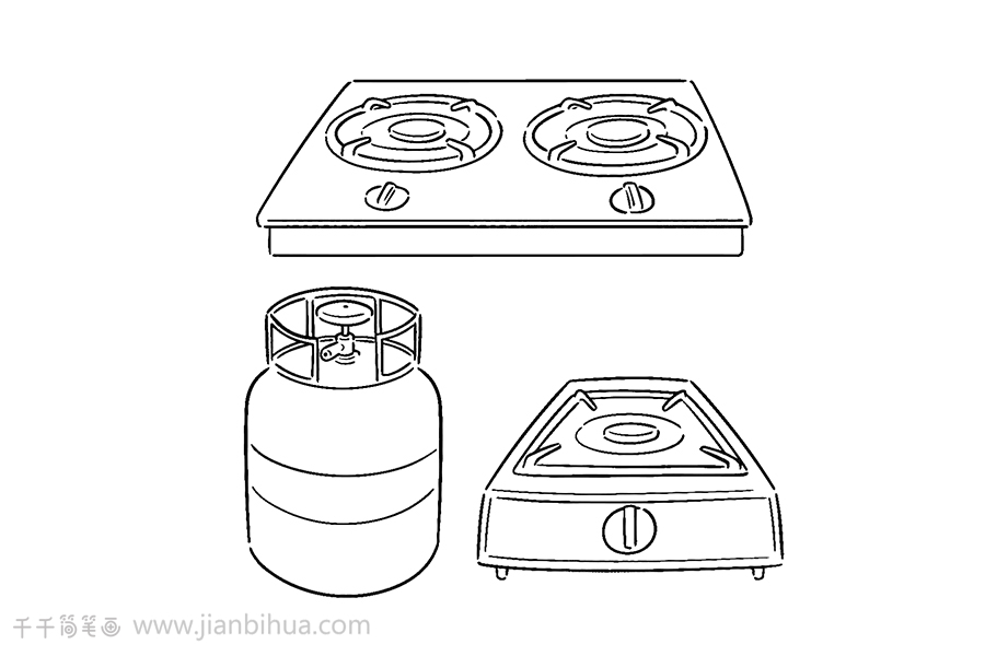 厨灶简笔画画法