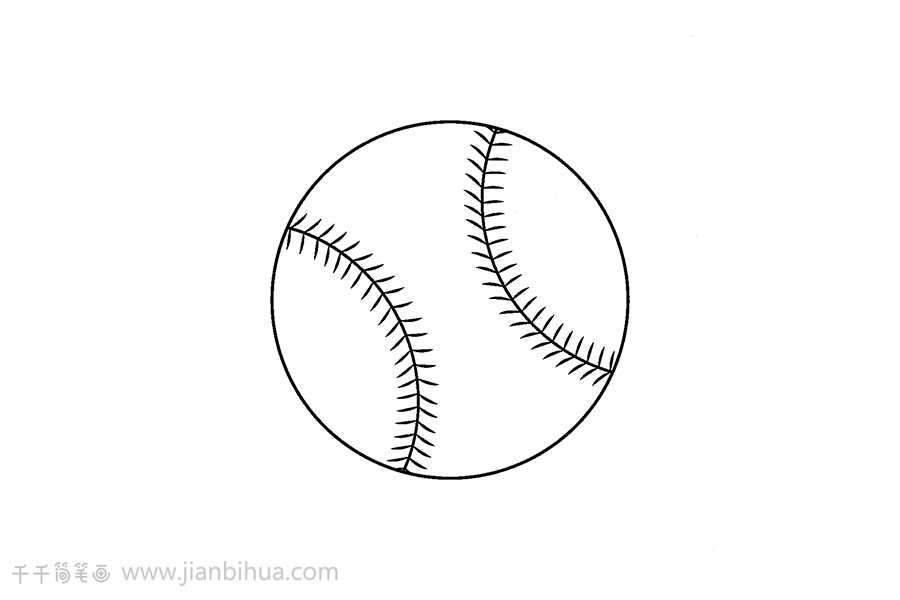 如何画棒球运动简笔画