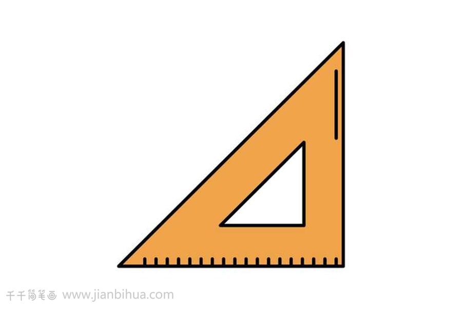 三角尺怎么画简单好看图片