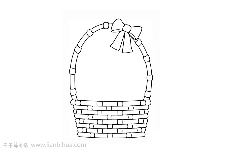 鸡蛋篮子简笔画图片