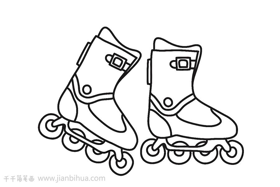 滑冰鞋,简笔画图片