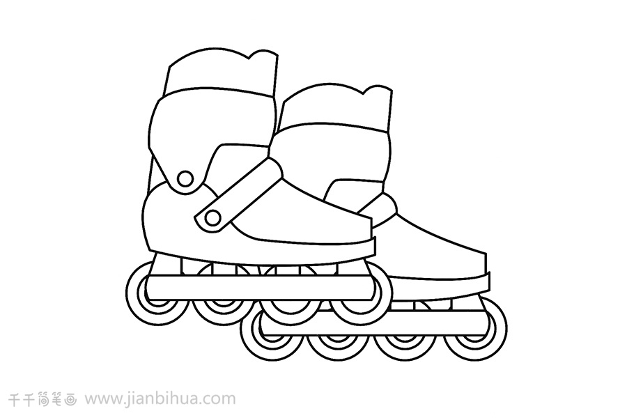 溜冰鞋简笔画怎么画