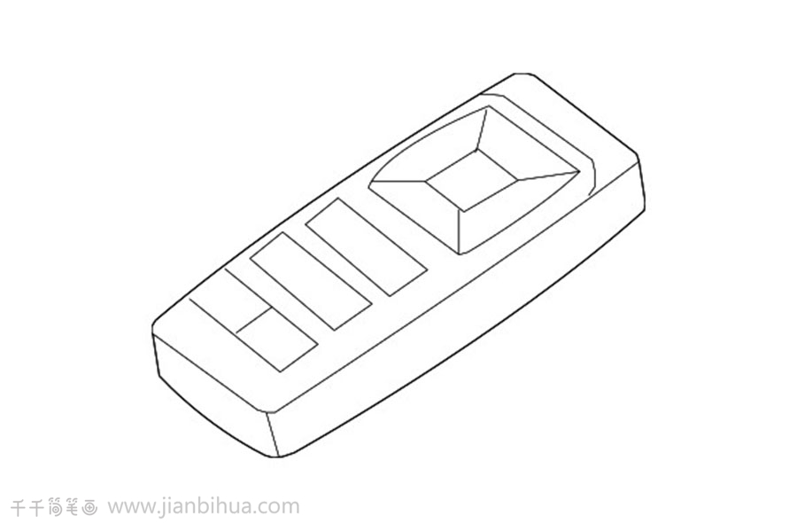 遥控器简笔画画法