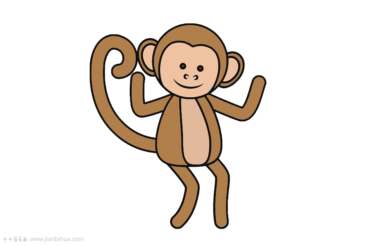 一只猴子简笔画图片