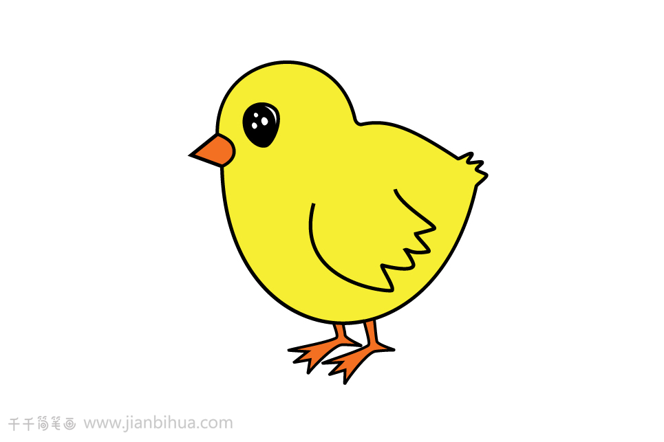 儿童画鸡简笔画_小鸡简笔画