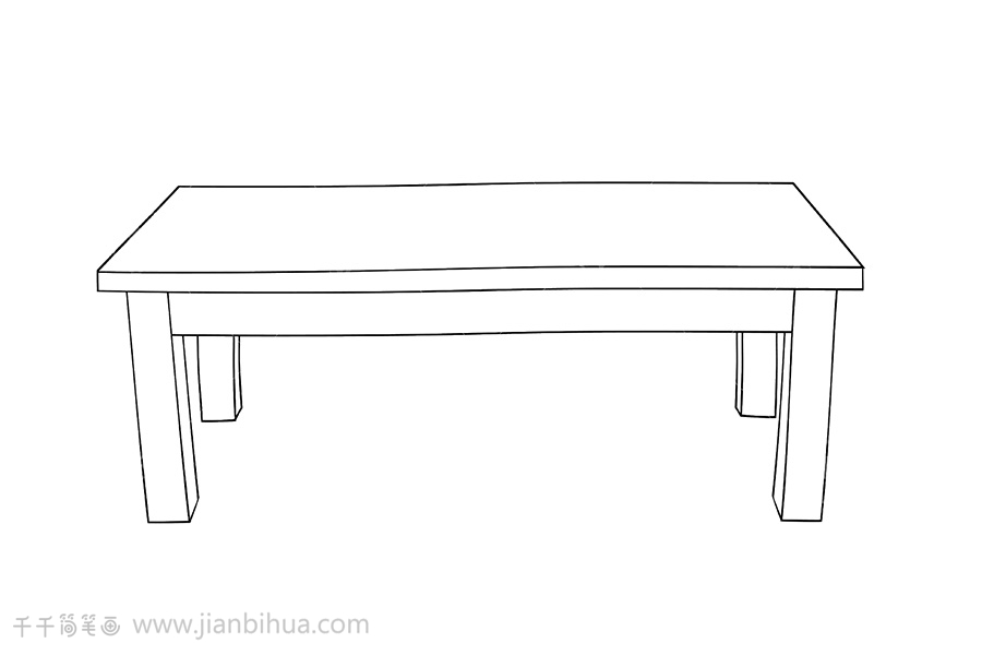 中式桌子简笔画图片