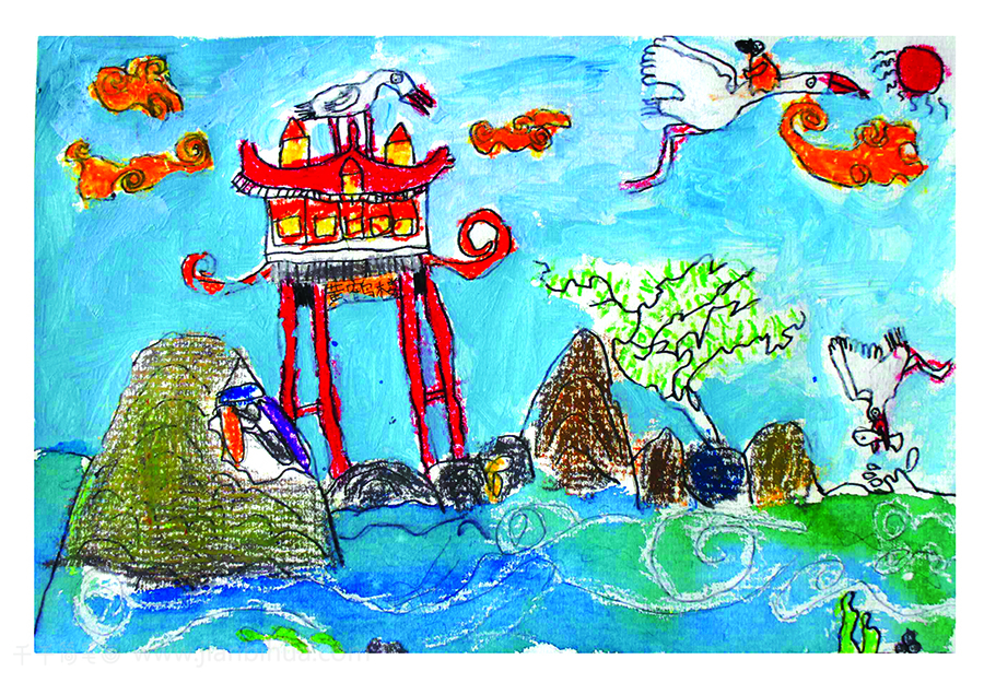 黄鹤美育节绘画作品图片