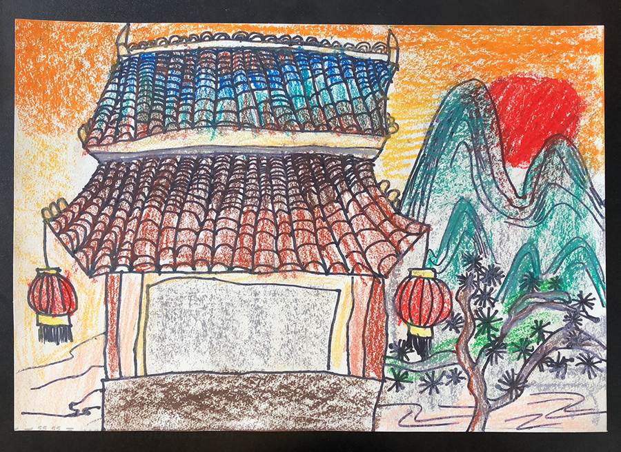 我的家乡鹤壁绘画图片