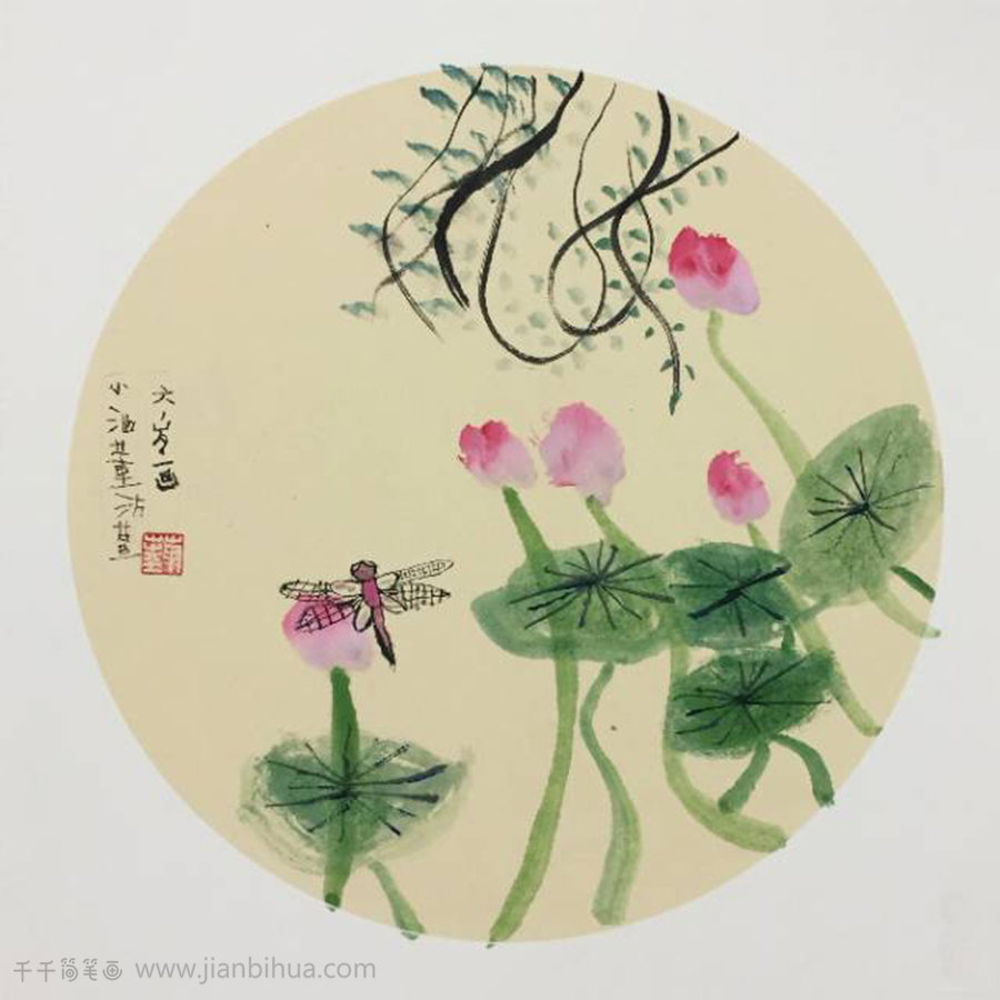 儿童画银奖作品《小池》儿童画画作品赏析