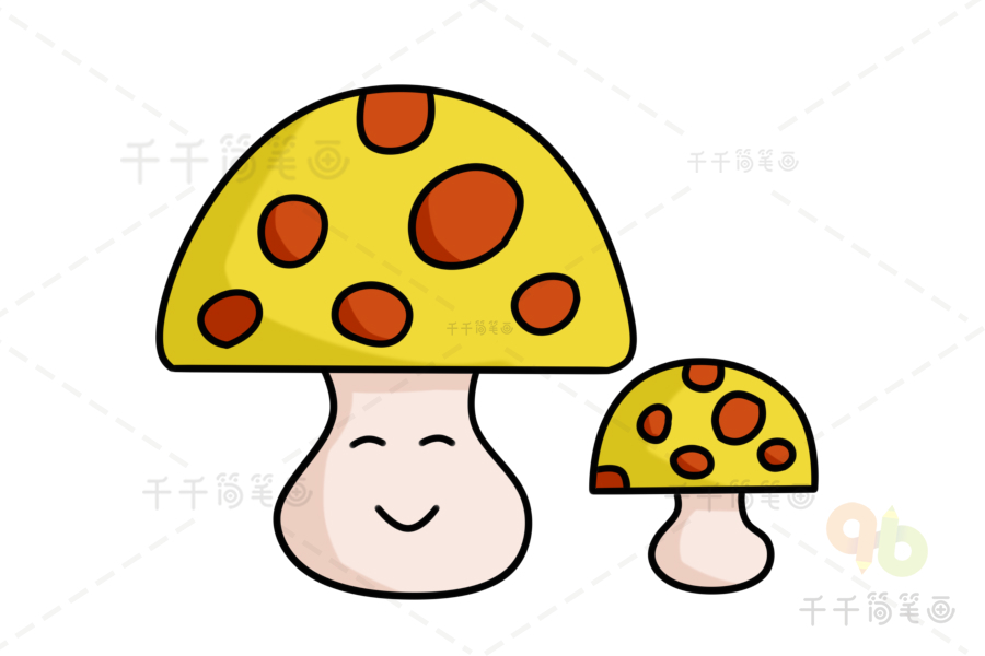 小蘑菇简笔画怎么画