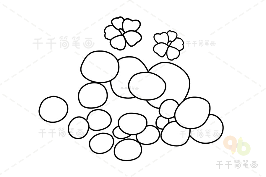 墨旱莲手绘图片