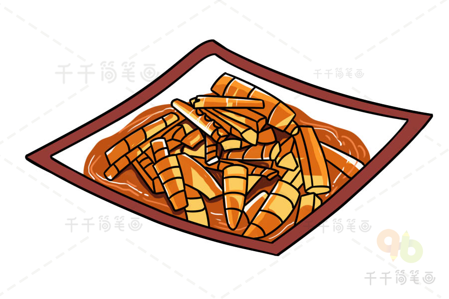 杭州名菜简笔画图片