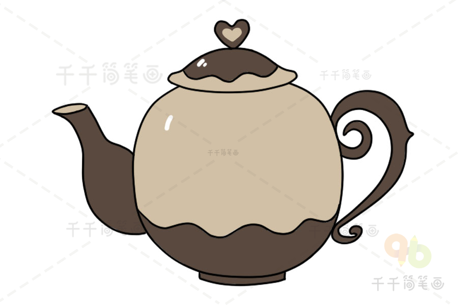 茶壶简笔画 可爱图片