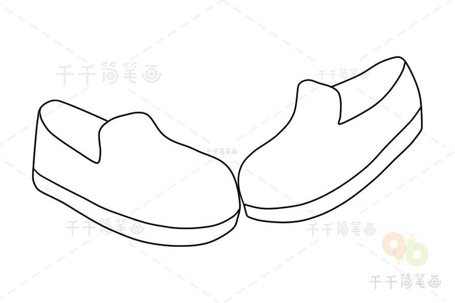 老北京布鞋简笔画图片