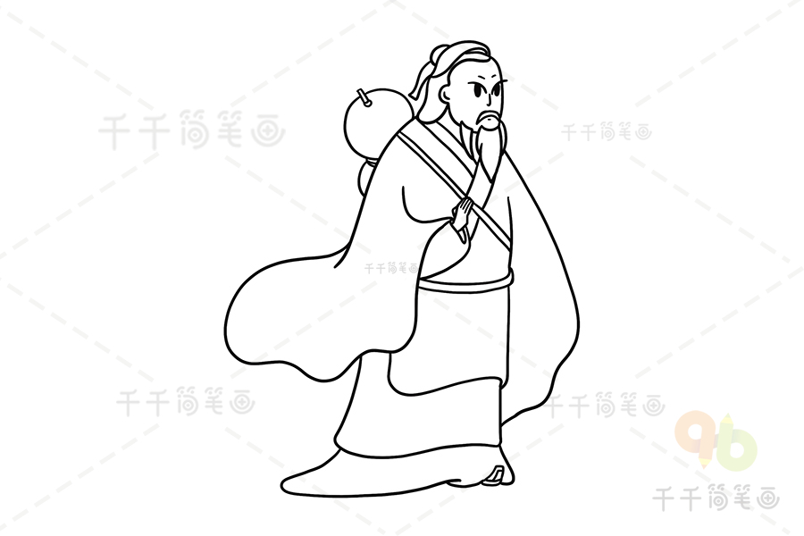 古代神医 扁鹊简笔画图片