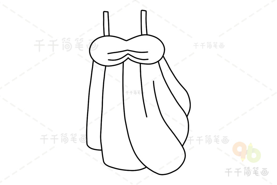 吊带睡裙简笔画