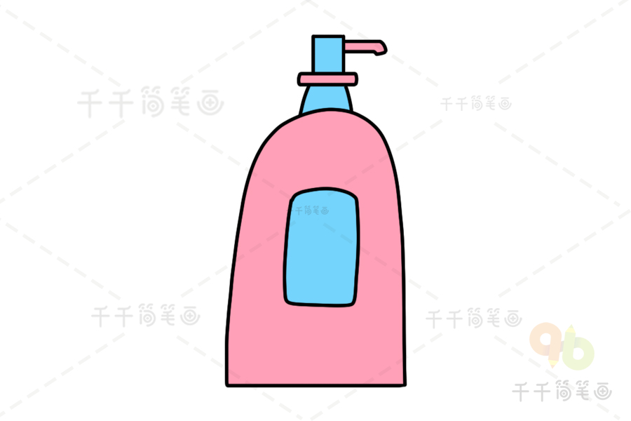 洗发水素描图片