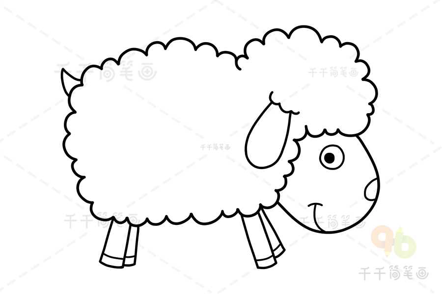 5组小羊涂色模板大全