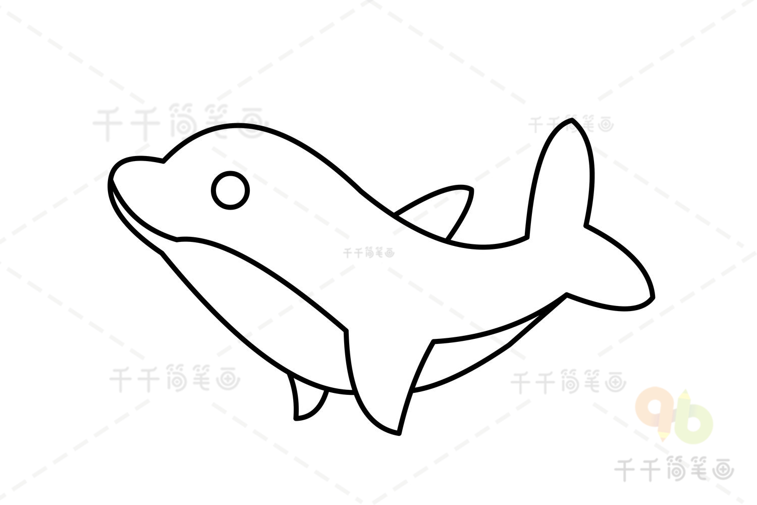 海洋动物简笔画 海洋动物简笔画带颜色 - 第 2 页 - 水彩迷