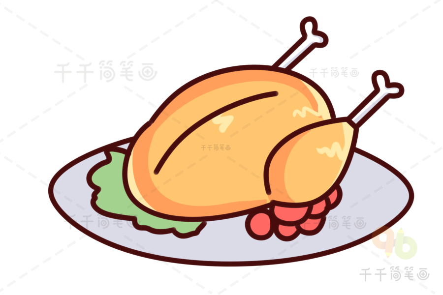 中国美食荤菜简笔画图片