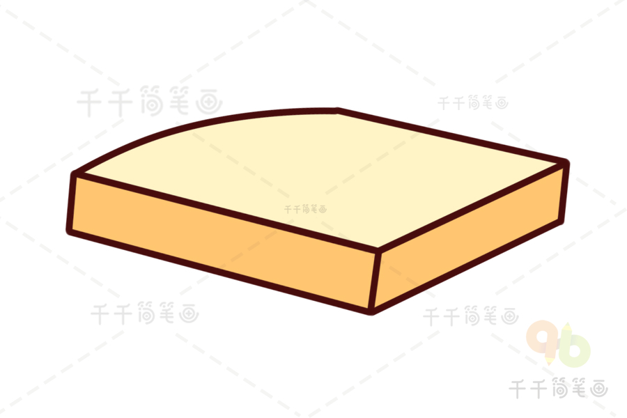 方形面包简笔画图片