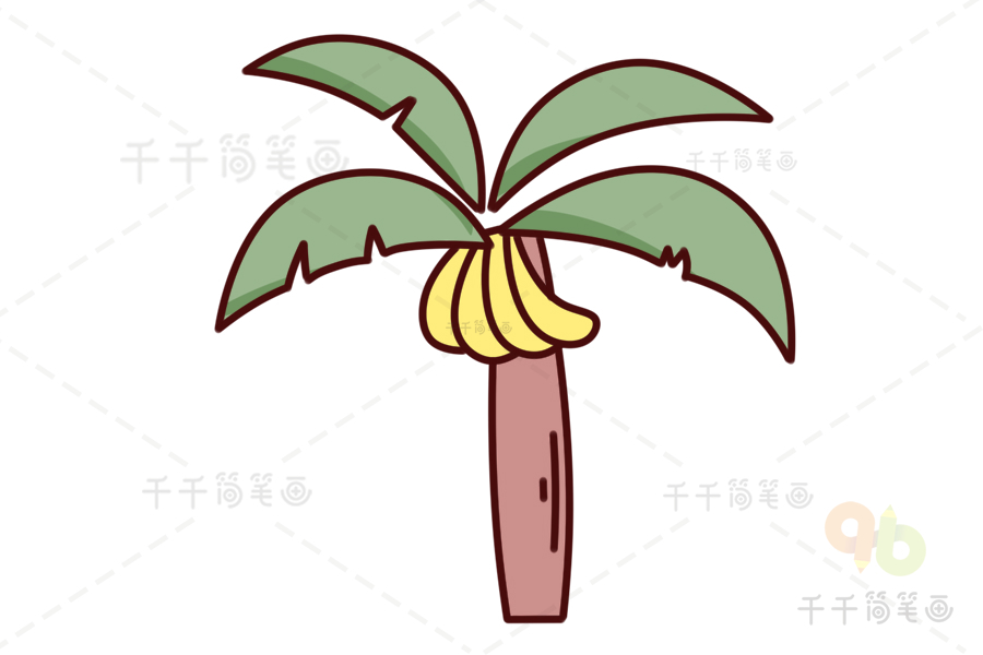 香蕉树儿童简笔画图片