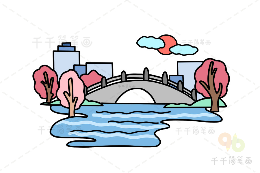 郑州人民公园简笔画图片