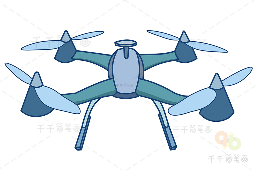 中国无人机简笔画图片