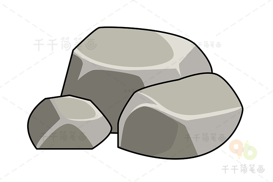 石头的种类简笔画图片