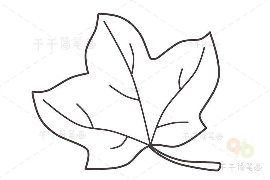 悬铃木树叶简笔画图片