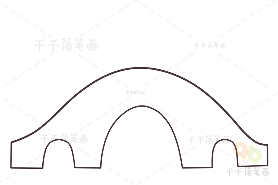 杭州拱宸桥简笔画图片